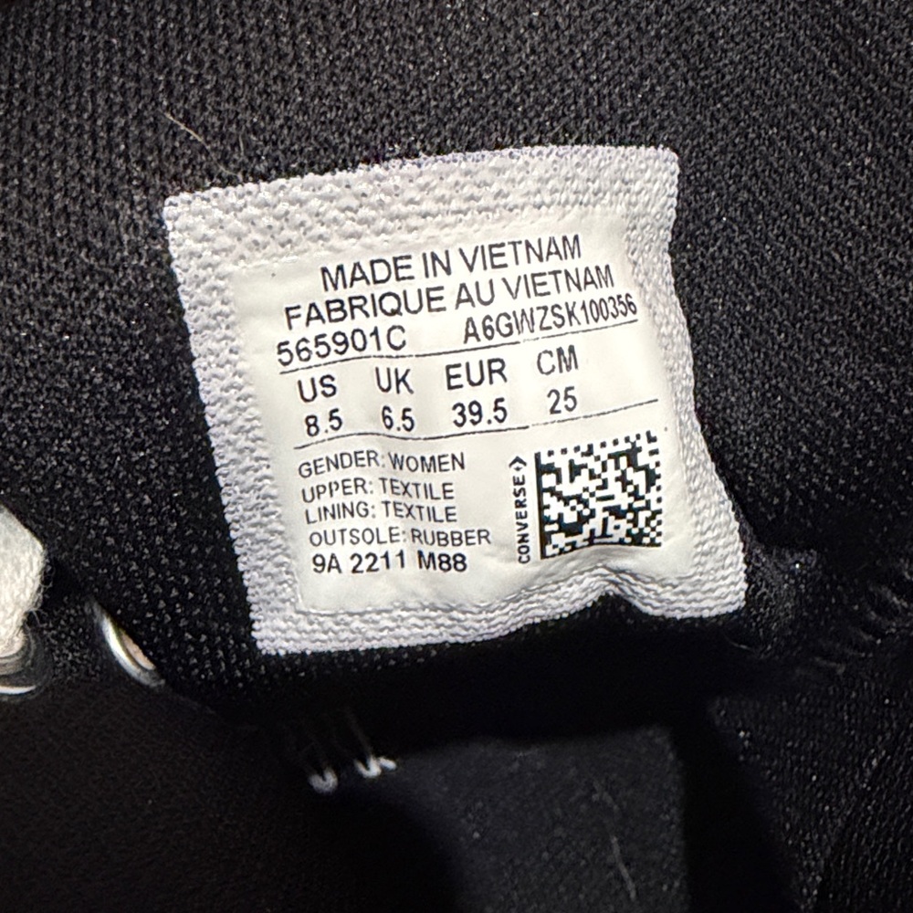 Converse Classic All Star Black and White High-Tops - Picture 7 of 7